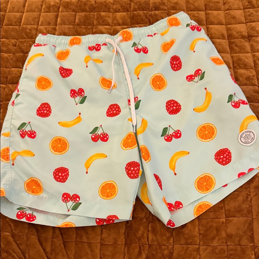 ✨3/$20 Brooklyn Cloth Fruit Print Swim Shorts